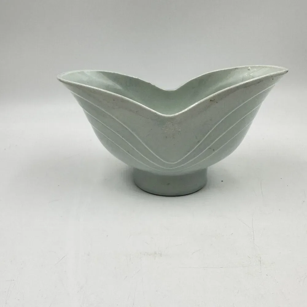 Vintage Paul Thornhill Pottery Blue Vase - Bowl Art Deco Art Planter - TP USA - Picture 5 of 9